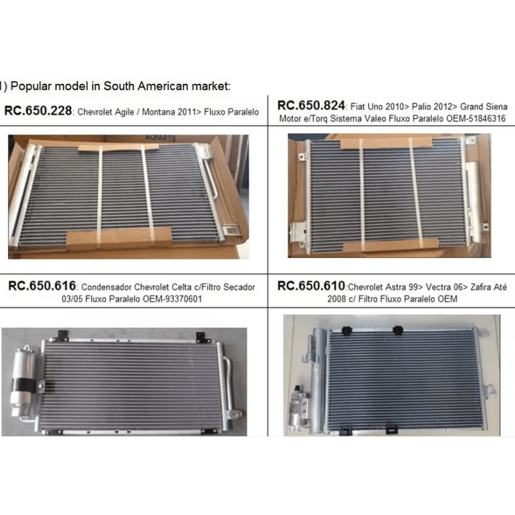 car ac condenser parts