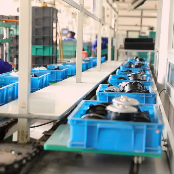 Picture showing a series of AC blower on the showcase