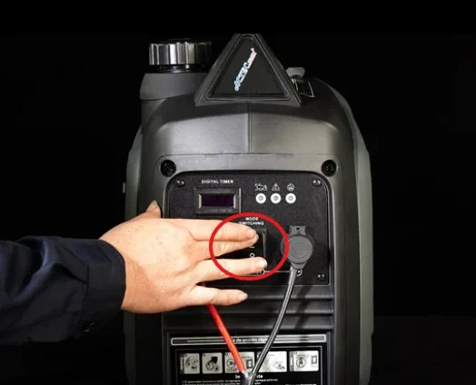 start portable generator by control panel 