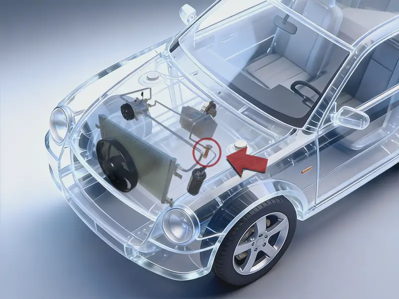 Picture showing the location of the ACTECmax expansion valve