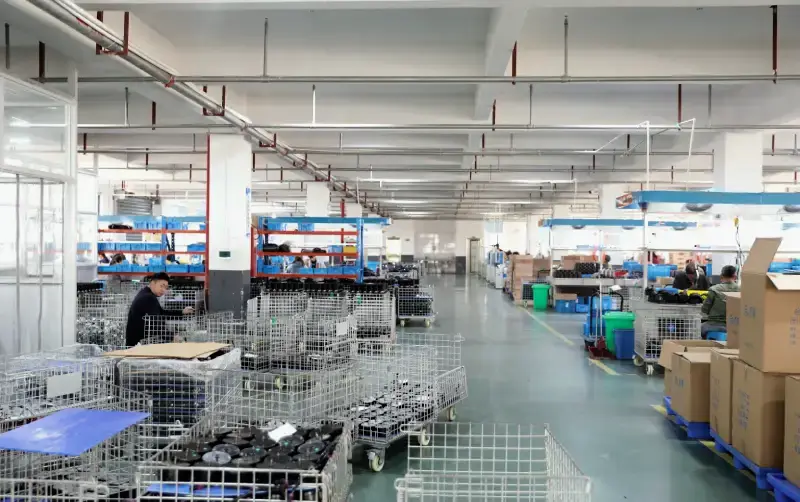 Image of the ACTECmax fans manufacturing facility, highlighting the precision engineering and quality control processes used to produce high-performance fans for automotive air conditioning systems.