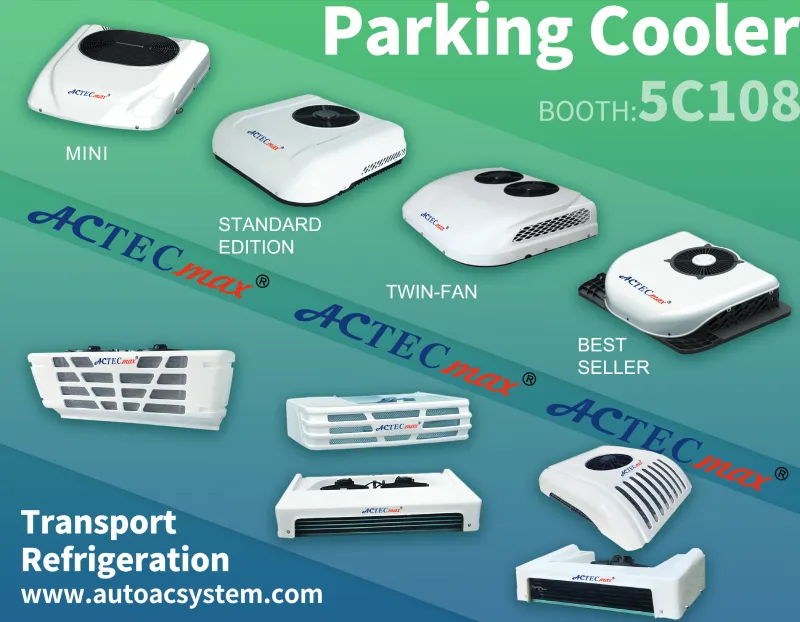 Picture shows popular ACTECmax parking air conditioners and transport refrigerantion units