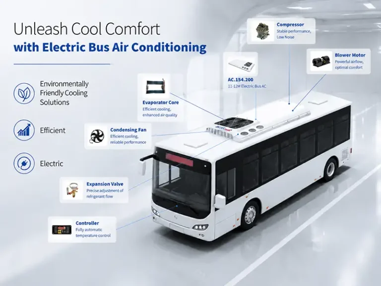 The picture shows the structure and components of bus ac system