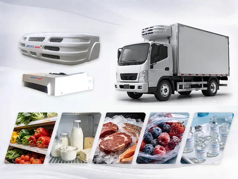 This picture shows avarious applications of transport refrigeration unit