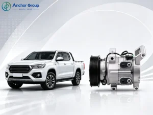 this picture shows an ACTECmax ac compressor beside a pick up