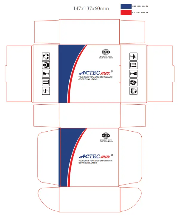 Display of ACTECmax package size of AC clutch assembly