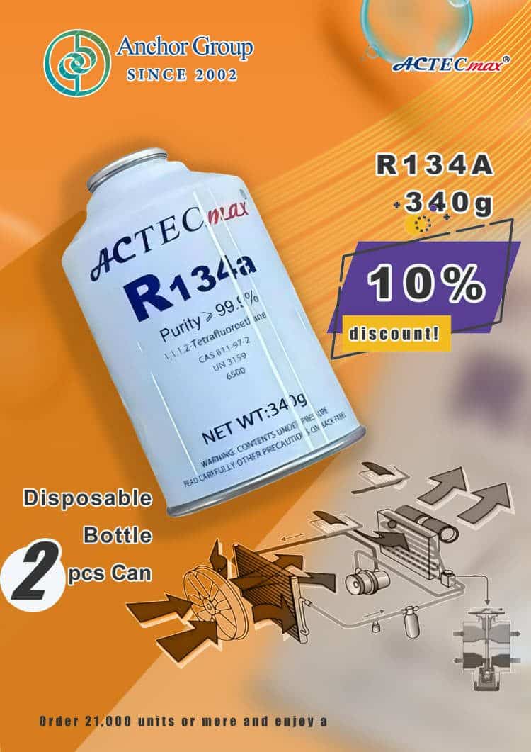 340g Car AC R134a Refrigerant