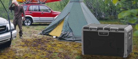 fridge on car